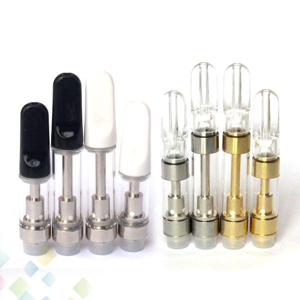 

M6T Cartridge Vape Cartridges Ceramic Coil Vaporizer Pen Atomizers 510 Thread TH205 Th210 0.5ml 1ml For Thick Oil Ecig DHL Free