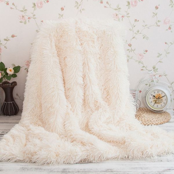 

didihou elegant throw blanket for bed sofa bedspread long shaggy soft warm bedding sheet air conditioning blanket