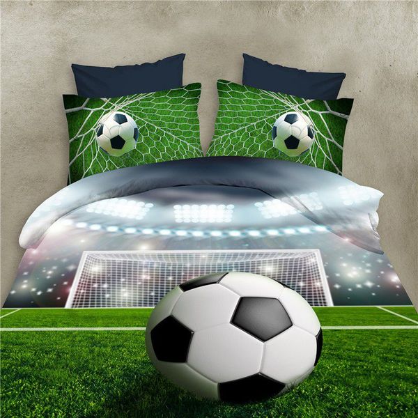 

fashion-football bed sheets 3d bedding sets quilt duvet cover bed in a leaf of bag spread bedspread bedset pillowcase  si