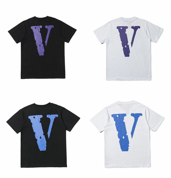 

vlone vlone men мода стальная труба девушка футболка мужчины женщины футболка harajuku футболка хип-хоп уличная марка лето хлопок одежда печ, White;black