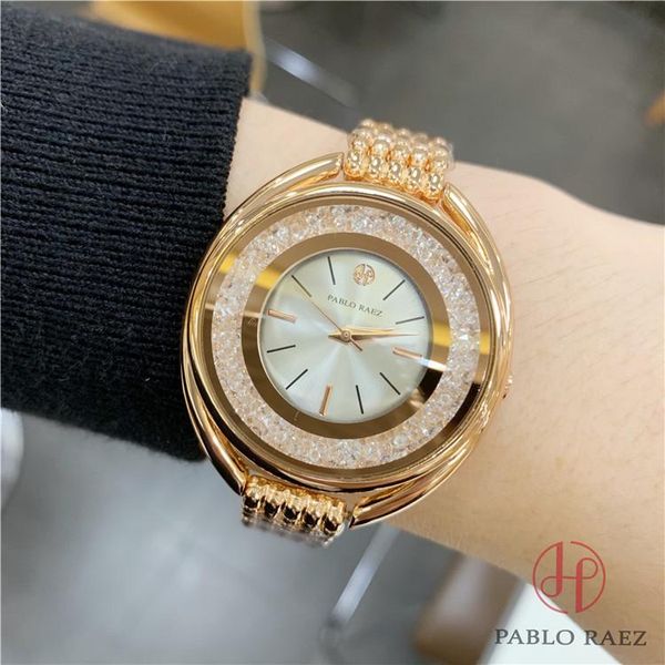 

pablo raez nice new model fashion clock women stainless steel watch luxury lady wristwatch wholesales price dropshiping gift box, Slivery;brown