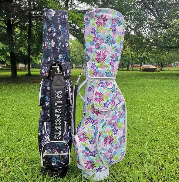 

Ultra light nylon golf baglate t m u port golf bag waterproof lady golf tand bag with printing 2color