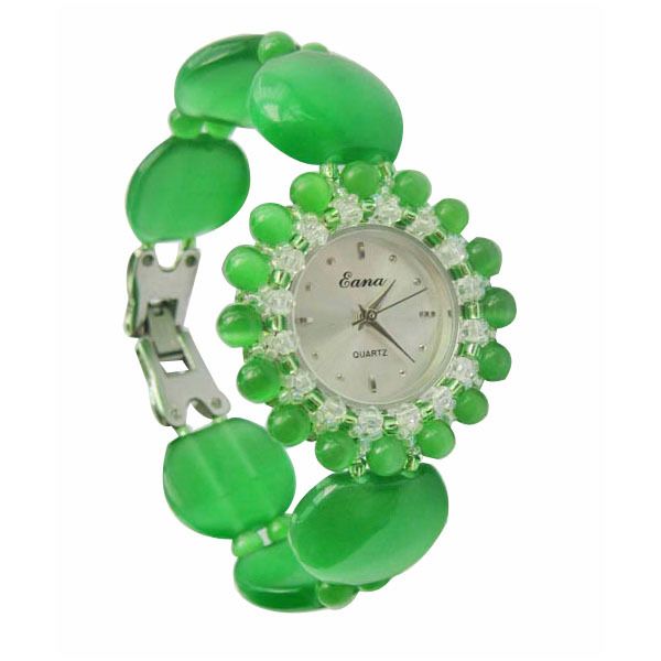 

new 2020 fashion women quartz watch wristwatch for girls students gifts synthetic cat's eye bracelet, Slivery;brown