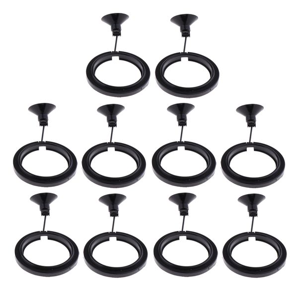 

10pcs/set fish feeding ring floating food feeder w/suction cup for fish tank