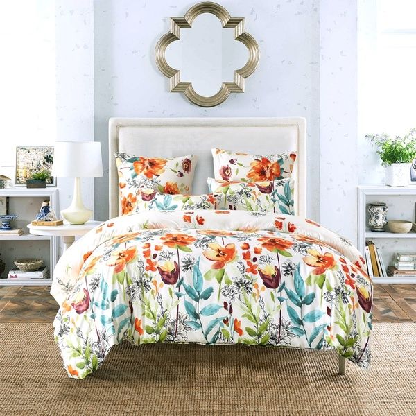 

flowers series bed cloth set 2/3 pcs comforter cover and pillow sham twin  king