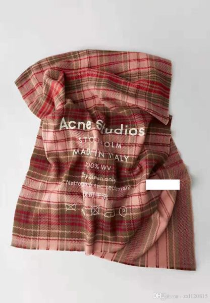 

plaid patterns acne echarpe luxury scarf 2018 female male canada wool cashmere brand scarf pashmina classic plaid winter scar, Blue;gray