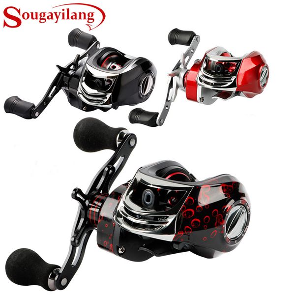 

sougayilang baitcasting fishing reel -17+1 bearings 7.2:1 gear ratio - magnetic tuned dual brakes -ultra light smooth powerful