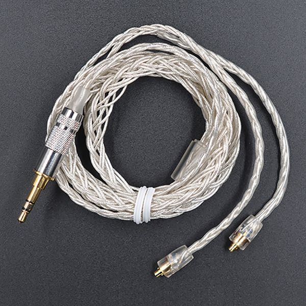 

OKCSC KZ наушник Замена кабель Посеребренные MMCX Jack Upgrade Аудиошнура для SHURE Наушники SE2