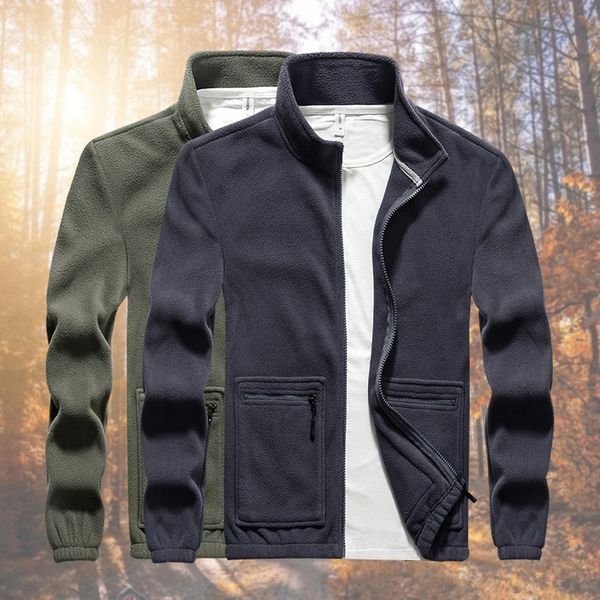 

2019 autumn&winter men's sports outdoor sportwears fleece thick warm outwear velvet long sleeve coats chaqueta de los hombres#50, Black;brown