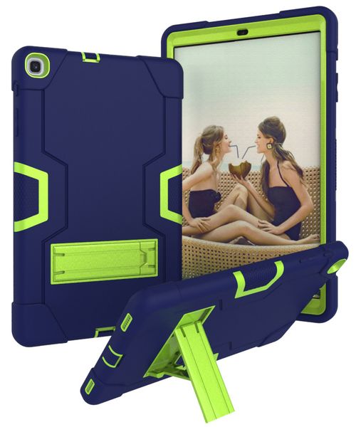 

10pcs dhl for samsung galaxy tab a 10.1 2019 case cover t510 t515 sm-t510 sm-t515 shockproof silicon stand coque funda