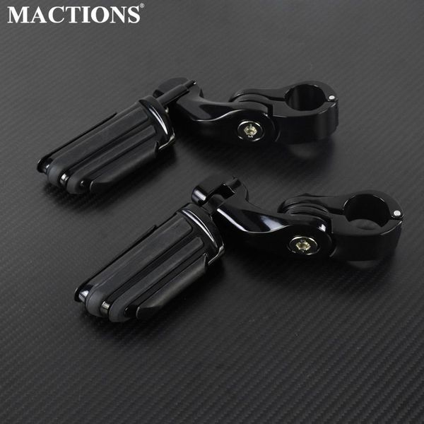 

universal motorcycle 32mm short angled adjustable highway footpegs foot peg footrest pedal mount set for for yamaha