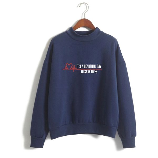

grey's anatomy sweatshirts crewneck pullover womens pink autumn spring hoodies printed long sleeve sweatshirts grey's anatomy, Black