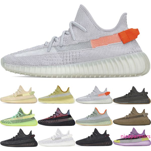 

men women running shoes mens kanye west cinder desert sage earth marsh tail light designer trainers outdoor sport sneakers size 36-47