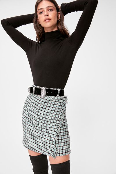 

trendyol tassels skirt twoaw20et0510, Black