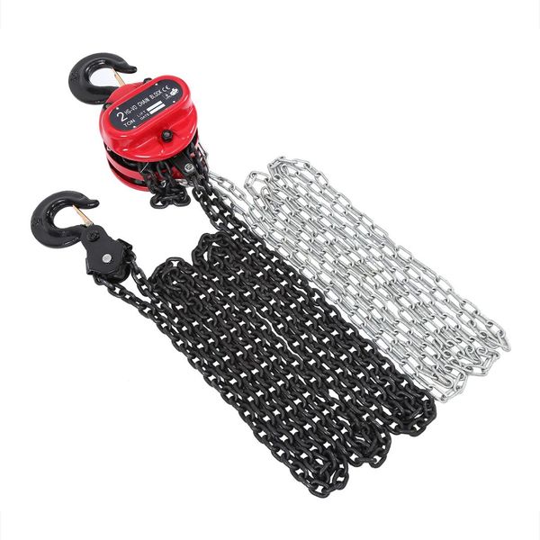 

2 ton double chain block 3m chain hoist heavy duty tackle engine lifting pulley