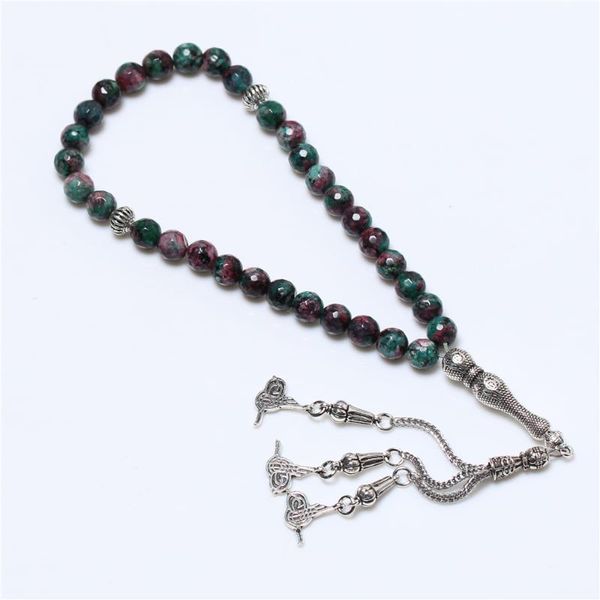

2020 new high grade silver zinc alloy 8mm stone 33 islamic prayer beads, Black