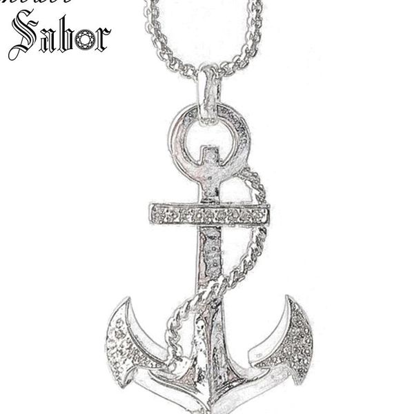 

link chain necklace hope anchor pendant gift for women,2020 new female 925 sterling silver fashion vintage jewelry