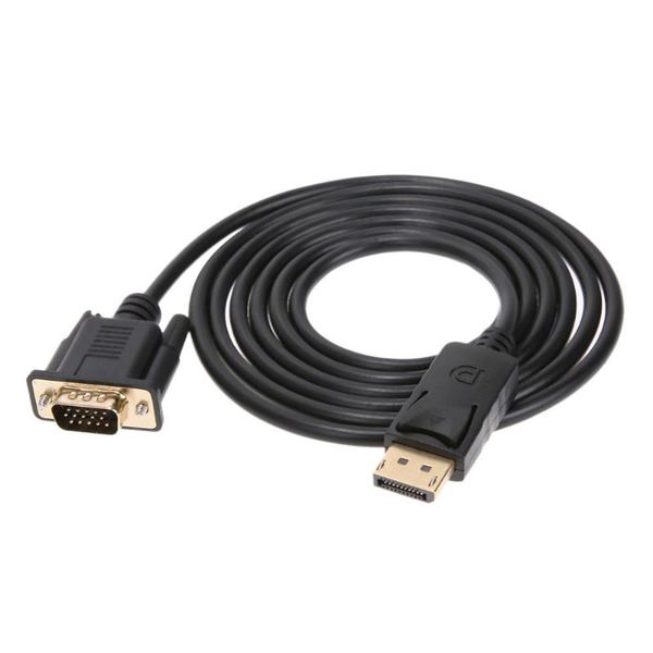 

1.8m dp display port male to vga male rgb d-sub cable adapter hdtv new wholesale