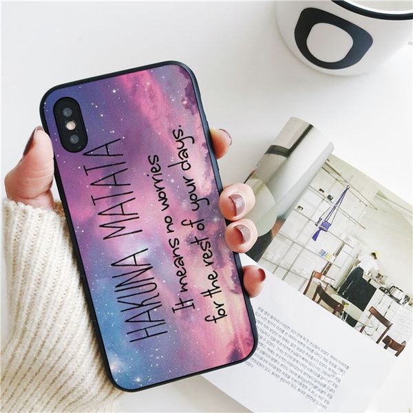 

coque hakuna matata cover for iphone 11 pro xs max xr case for iphone 8 7 6s plus 5s se 5 case soft silicone cover.
