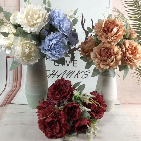 

nordic style artificial peony wedding party baby shower decor simulation flowers floral ornaments fake flower shoot props
