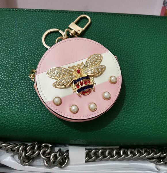 

кошелек брелок монета кошелек мода ключ собака цепь кожа высокий шарж украшение брелка милого кошелек брелка 2020 нового стиль пчел милой, Silver