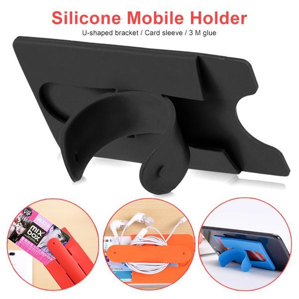 Silicone Touch U Type Bandage Card cover Staffa Supporto per telefono Stand Lazy stent universale per telefono cellulare