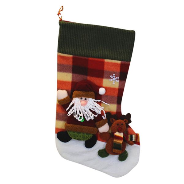 

non-woven fabrics candy bag christmas gifts tree ornament stocking santa claus snowman sock decor new year bag gifts f301130