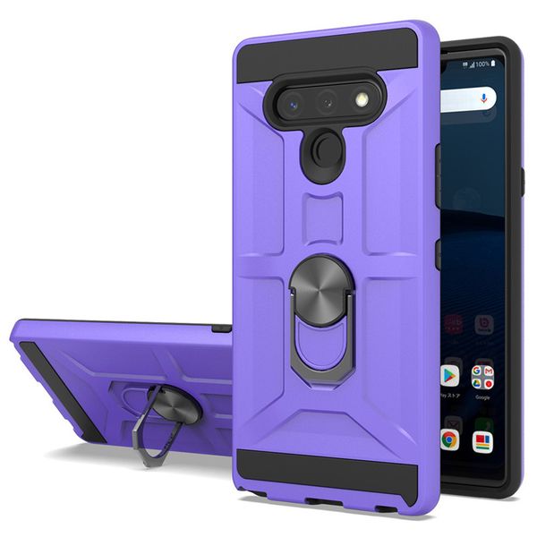 per LG STYLO 6 K51 Custodia per telefono Anello rotante per auto Cavalletto 2 in 1 TPU PC Accessori per telefoni cellulari Per MOTO G STYLUS