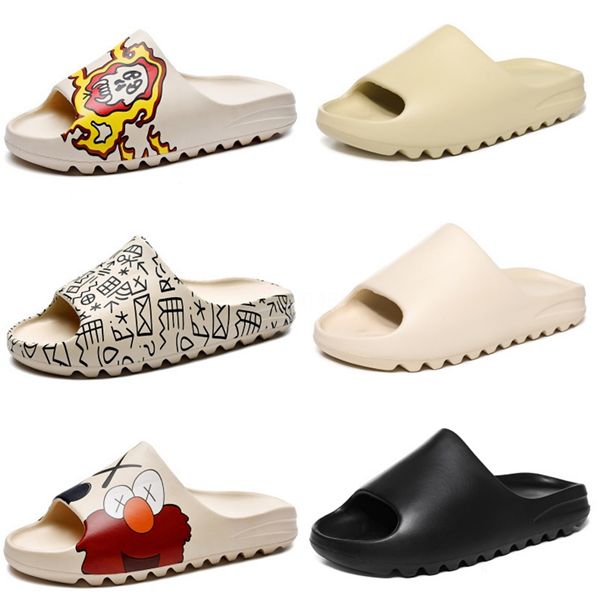 

colorful flat slippers women men 2020 new summer beach sandals fashion mixed color hollow outdoor female beach shoes plus size #0505#946, Black;grey