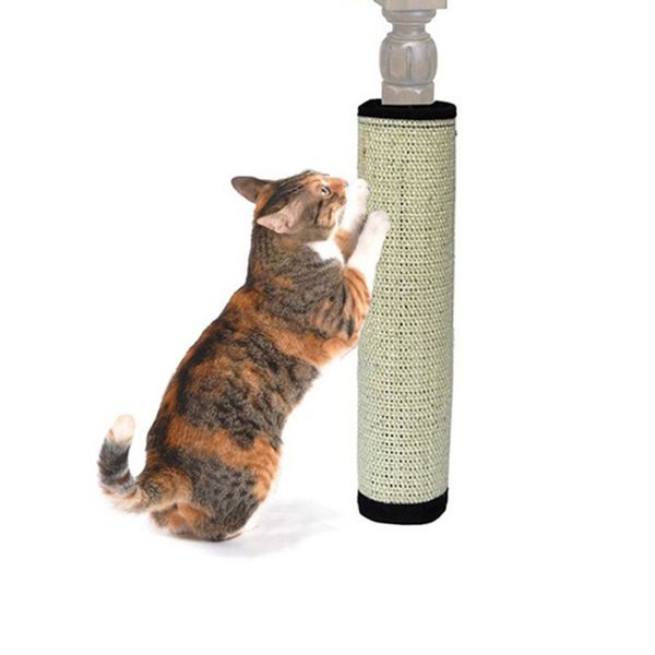 

natural non-toxic sisal cat scratching post protecting furniture grinding cat scratcher toy