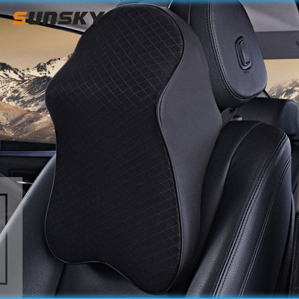 

dual-purpose rebound memory foam car headrest pillow breathable waist back