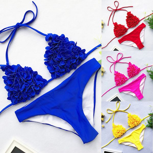 

stylish women's swimwear bikini solid set swimsuit two piece filled bra swimwear beachwear flawless backless bather swimwear, White;black