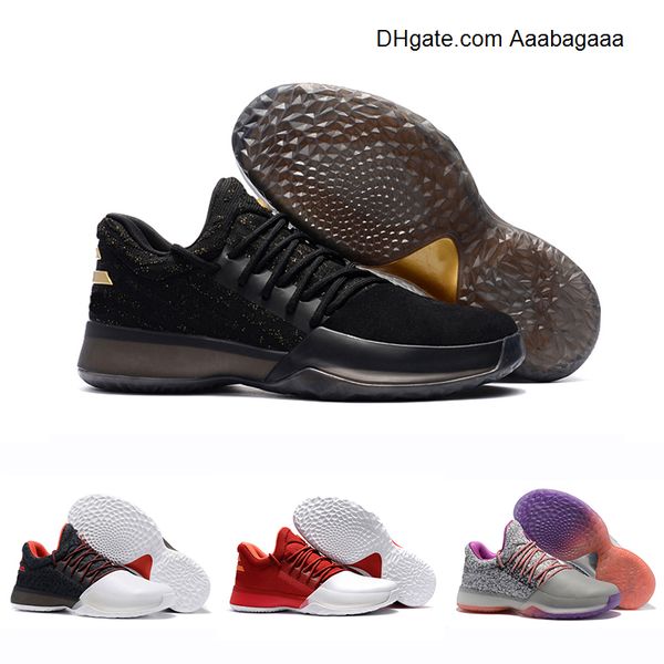 

classic james harden vol.1 black history month white orange gold mens basketball shoes harden 1s low trainer sports sneakers 40-46
