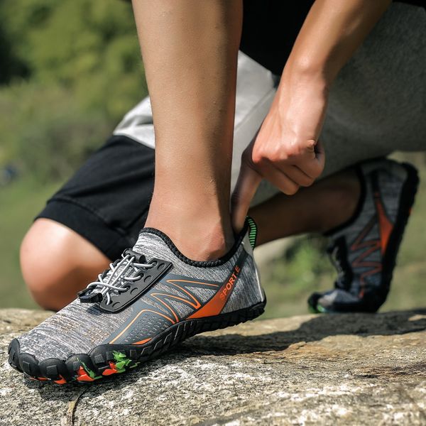

2019 wading shoes for men summer outdoor sport climb swimming on-surf rubber non-slip breath aqua shoes water