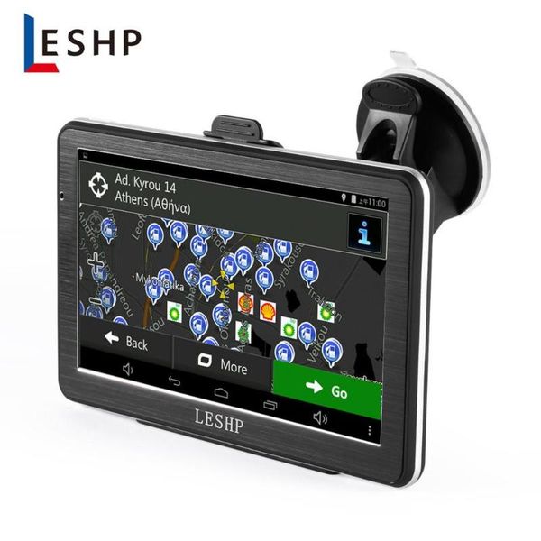 

leshp 7 inch hd car gps navigation android 8gb quad-core automobile 3d navigator smart voice reminding for different countries