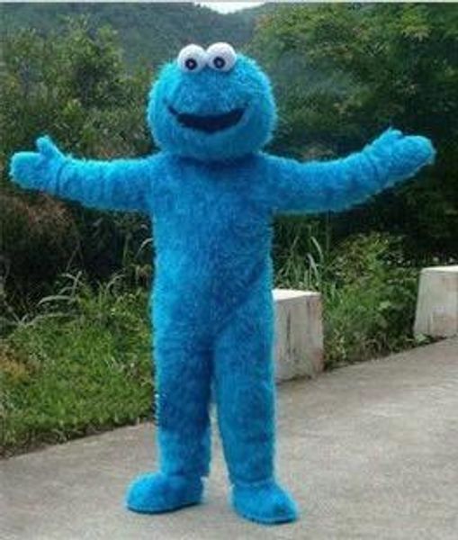 

sesame street blue cookie monster mascot costume fancy dress size halloween ing, Red;yellow