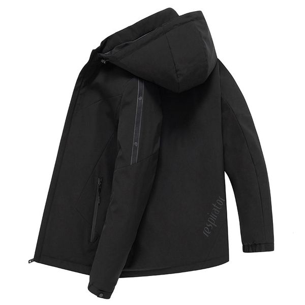 

men's jackets plus size m - xxxxl hooded smart casual trench coat men black color letter print outerwear 2021 autumn winter, Black;brown