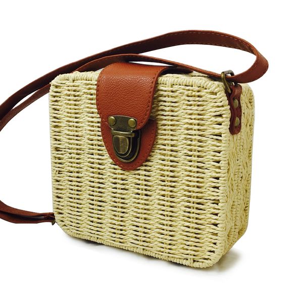 

beach bag summer bohemia straw bag small women handbag candy color sweet girls crossbody handbag for women knitted handmade flap