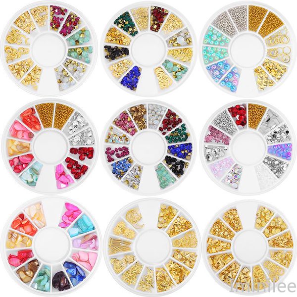 

3d gold silver nail подвески металлические заклепки шпильки стразы жемчужные украшения ногтей diy nail art украшения аксессуары, Silver;gold