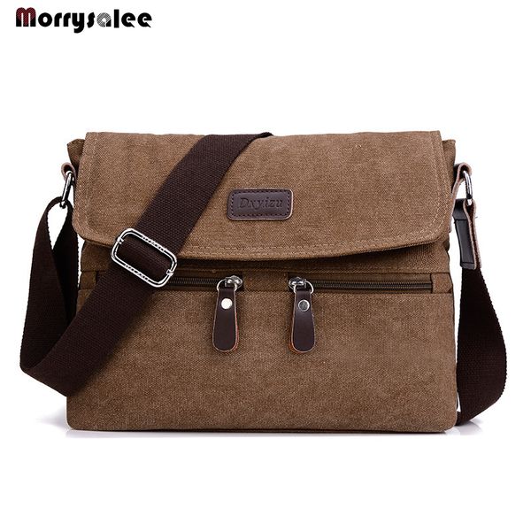 

men 's canvas shoulder bag multi - functional men travel leisure zipper handbag cross body bag 2019 men's handbag high quality