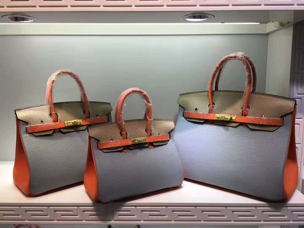 

Herrrrmes high quality 100% FULL LEATHER SHOULDER HANDBAGS embossed YF0309 palm print portable togo shoulde TOTE roulis bags 25cm*30cm*35cm