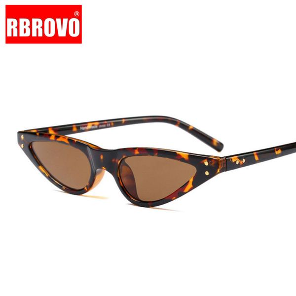 

rbrovo cat eye vintage sunglasses women brand designer classic small triangle eyeglasses oculos de sol gafas retro sun glasses, White;black
