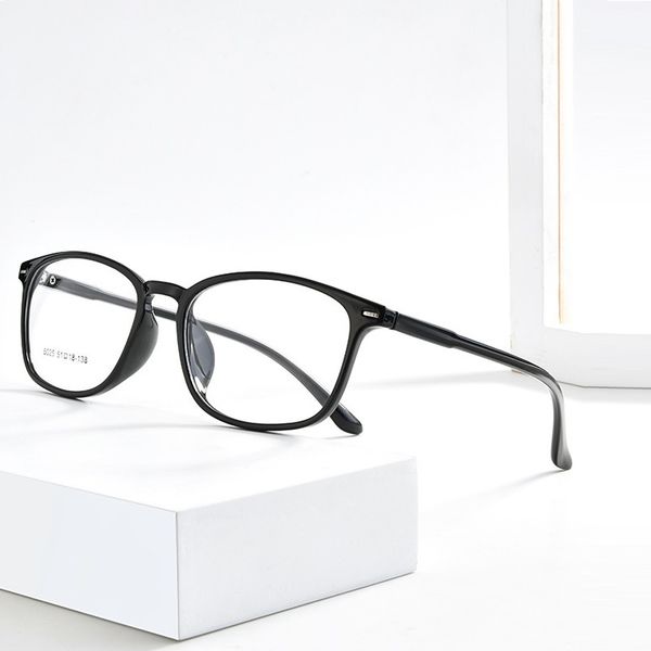 

width-137 ultra-light fashion tr90 eyeglasses frame sports full rim men student women glasses eyewear frame prescription glasses, Black