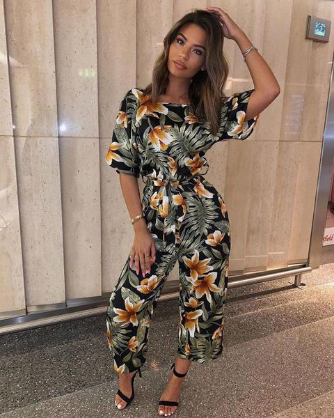 

фелин 2020 новое поступление комбинезоны многоцветный принт чешский летний пляж bodycon комбинезон, Black;white