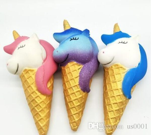 

squishy ice cream slow rising super soft pu unicorn horse head animal scented squishies toys jumbo unicorn for kids squeeze toys