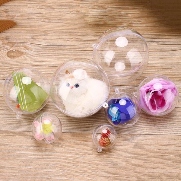 

10pcs transparent balls sphere baubles diy ornament hanging for christmas tree party j99store