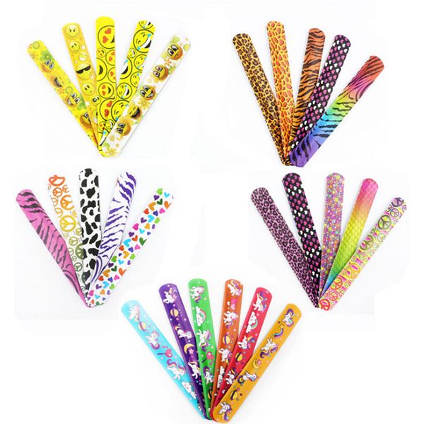 

unicorn slap bracelet party gifts animal design patterns hearts printed wrist strap slap bands favors children toy