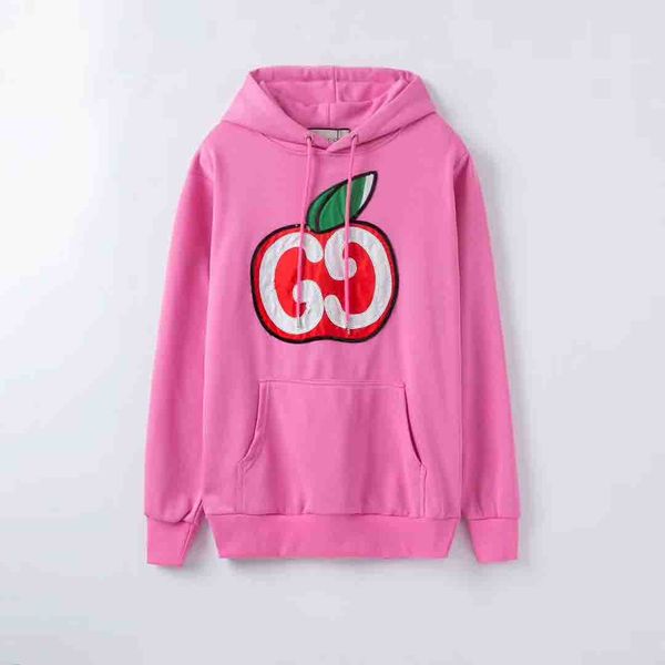 

италия hoodie hip hop luxury red apple ярлык hoodie high street качество хлопка сыпучие fit мужские и женские толстовка толстовка, Black;brown