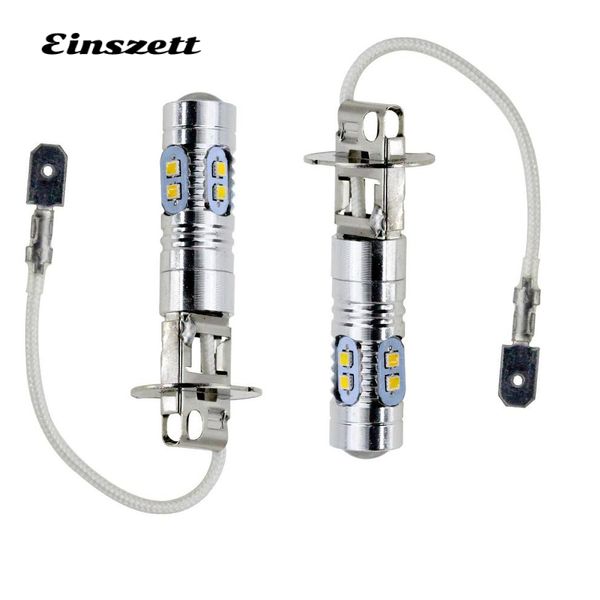 

2pcs high bright white h3 50w 10smd led car fog lamp replacement bulb high power dc12v 2323 driving lights car accessories
