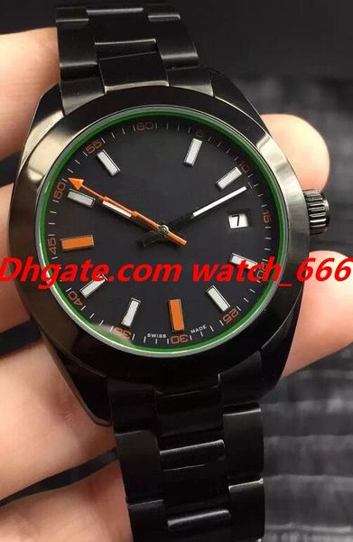 

новая версия luxury watch мужской 116400 116300 perpetual синий циферблат зеленый кристалл часы * mint * 40мм автоматическая мужская мода ча, Slivery;brown